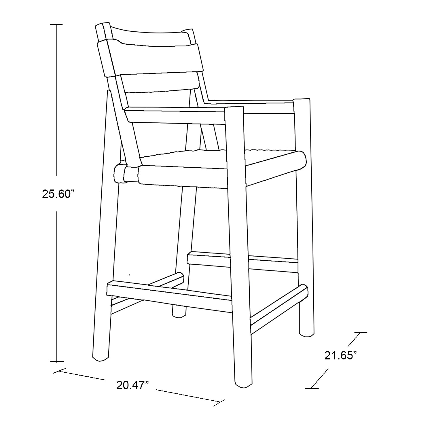 Beka Counter Stool with Armrest