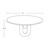 Antaro Black Marble Dining Table