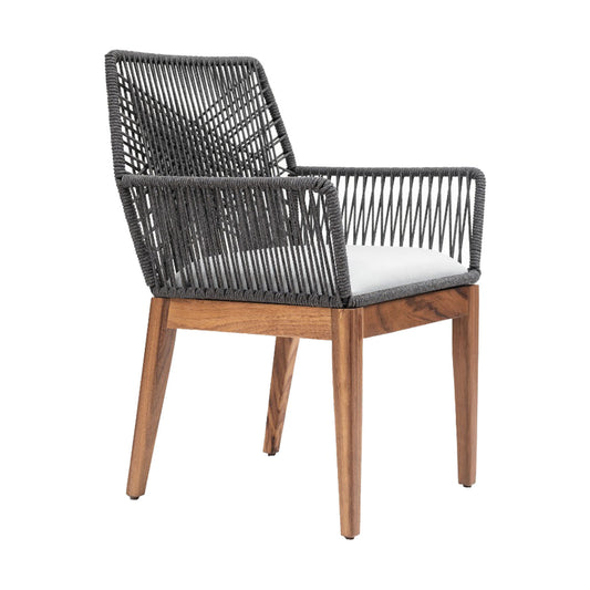 Ceiba Wood Dining Chair with Armrest
